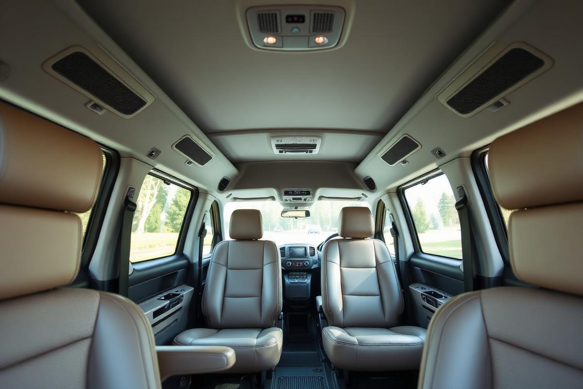 Interior confortable de vehículo del servicio de taxi ejecutivo